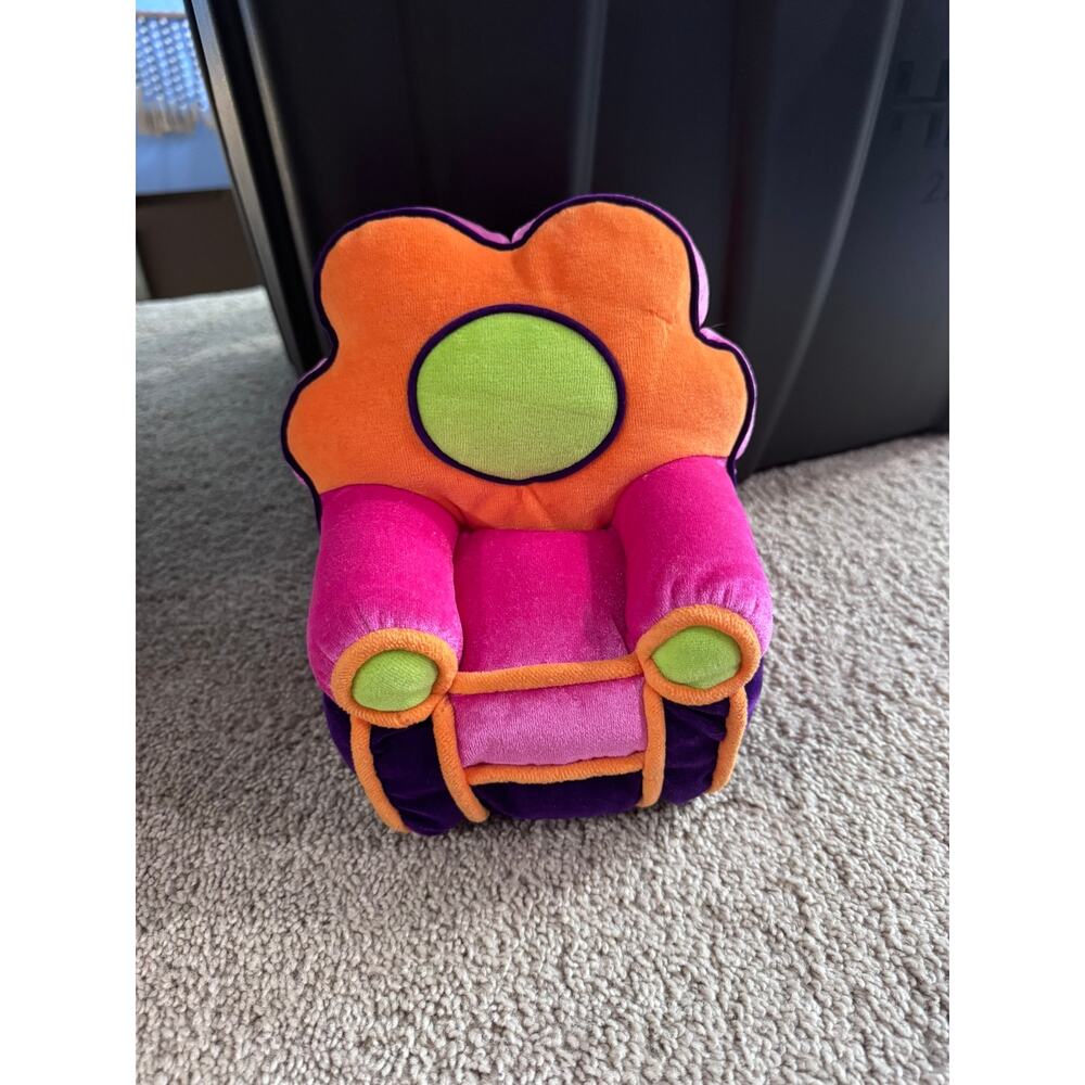 Vintage 2000s Groovy Girls Plush Toy Armchair Chair Retro Floral Doll Collector